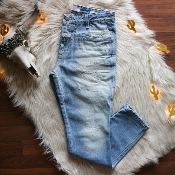 closed jeans cropped worker